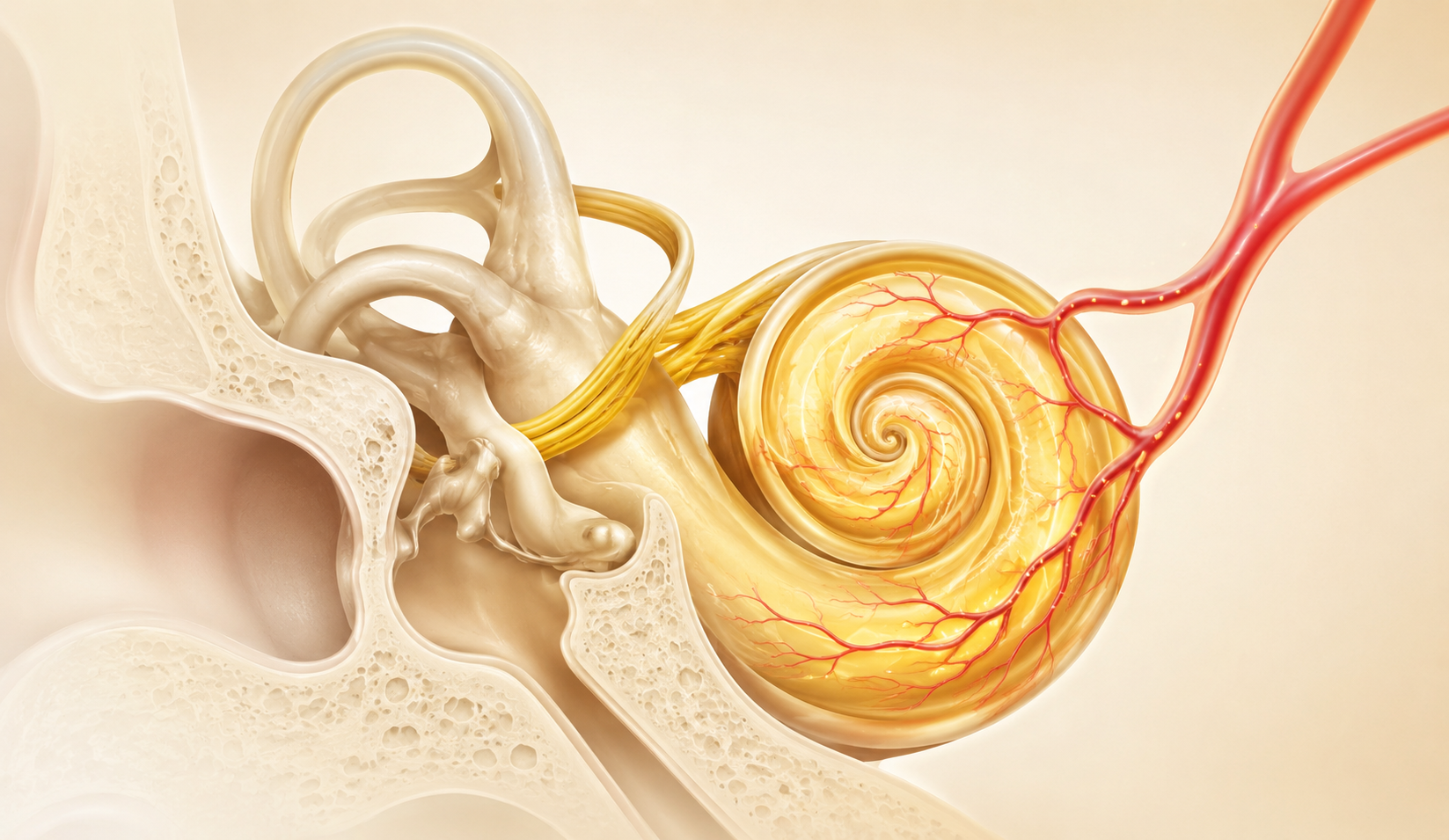 Inner ear anatomy — cochlea diagram